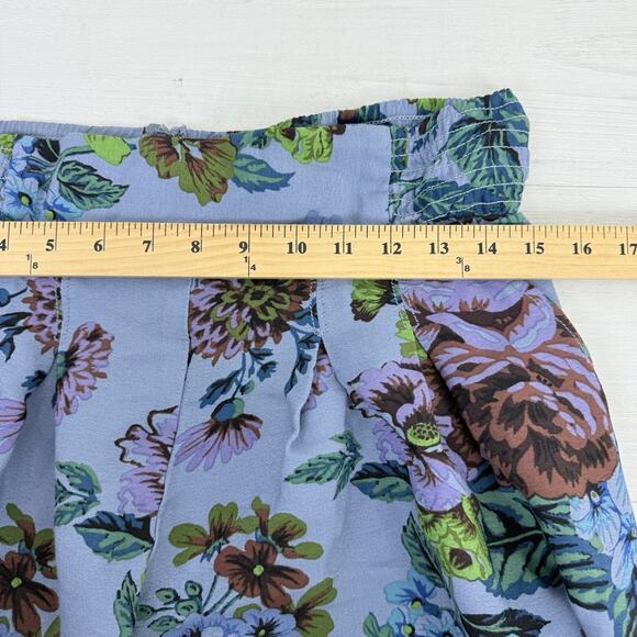 Anthropologie Purple and Blue Floral Wide Leg Pants - Picture 12 of 16